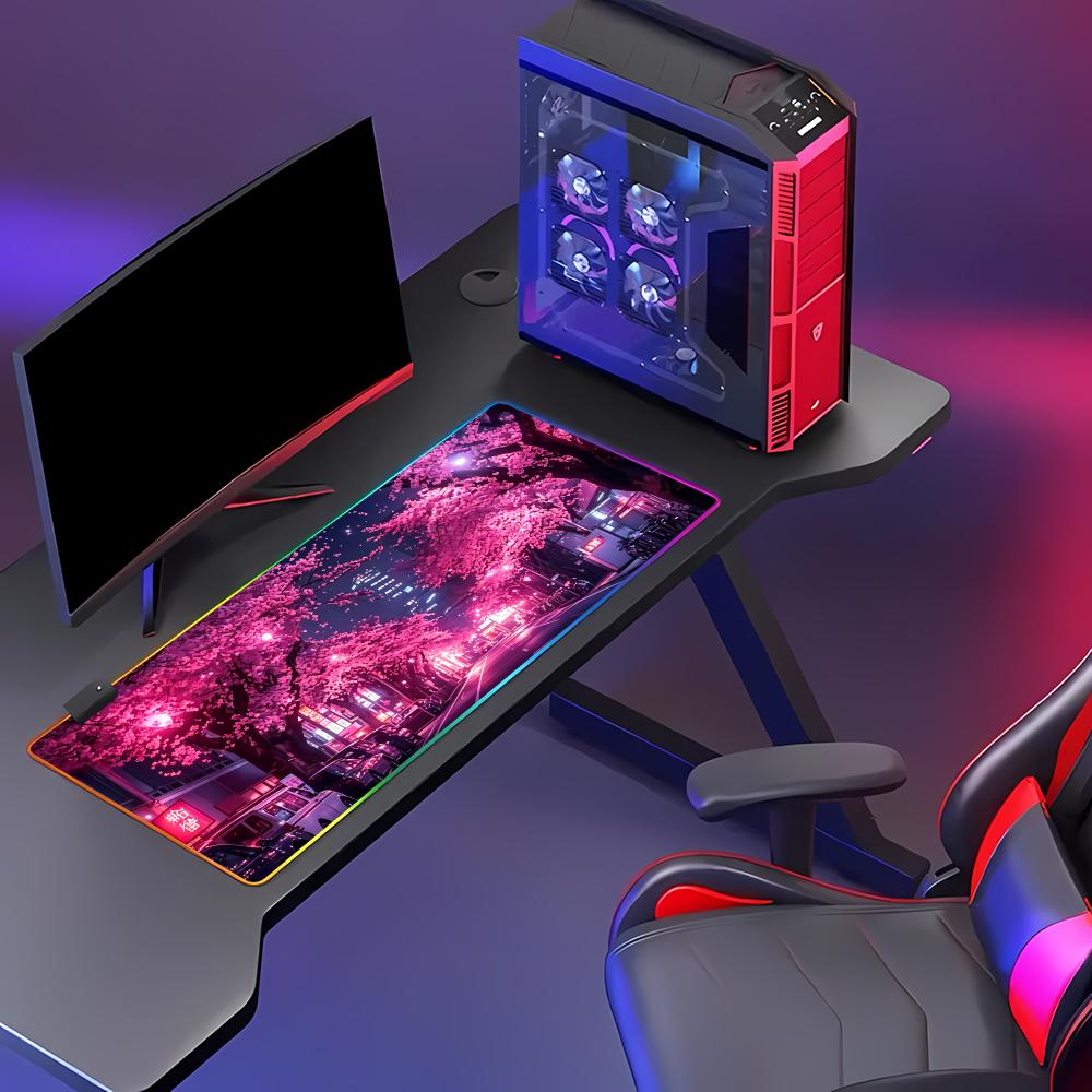RGB Mouse Pad Japanese Street  - огляд і ціна Gaming Accessories For Room