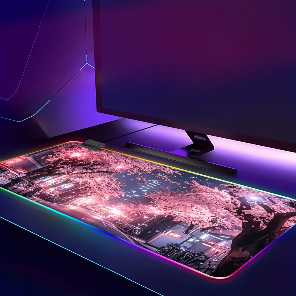 RGB Mouse Pad Japanese Street  - огляд і ціна Gaming Accessories For Room
