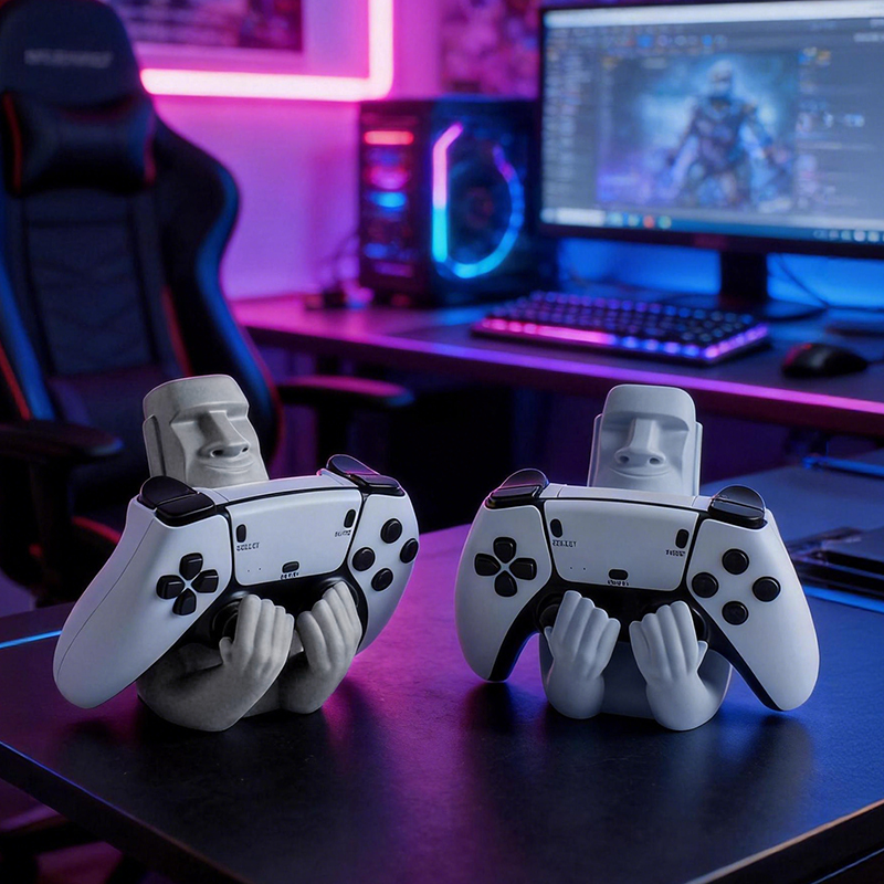 Funny Moai Stone Resin Gamepad - огляд і ціна Gaming Accessories For Room